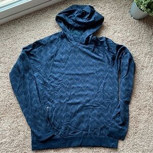 Lululemon Rest Less Hoodie Relaxed Medium Blue True Navy W3CCWS Zip Pocket